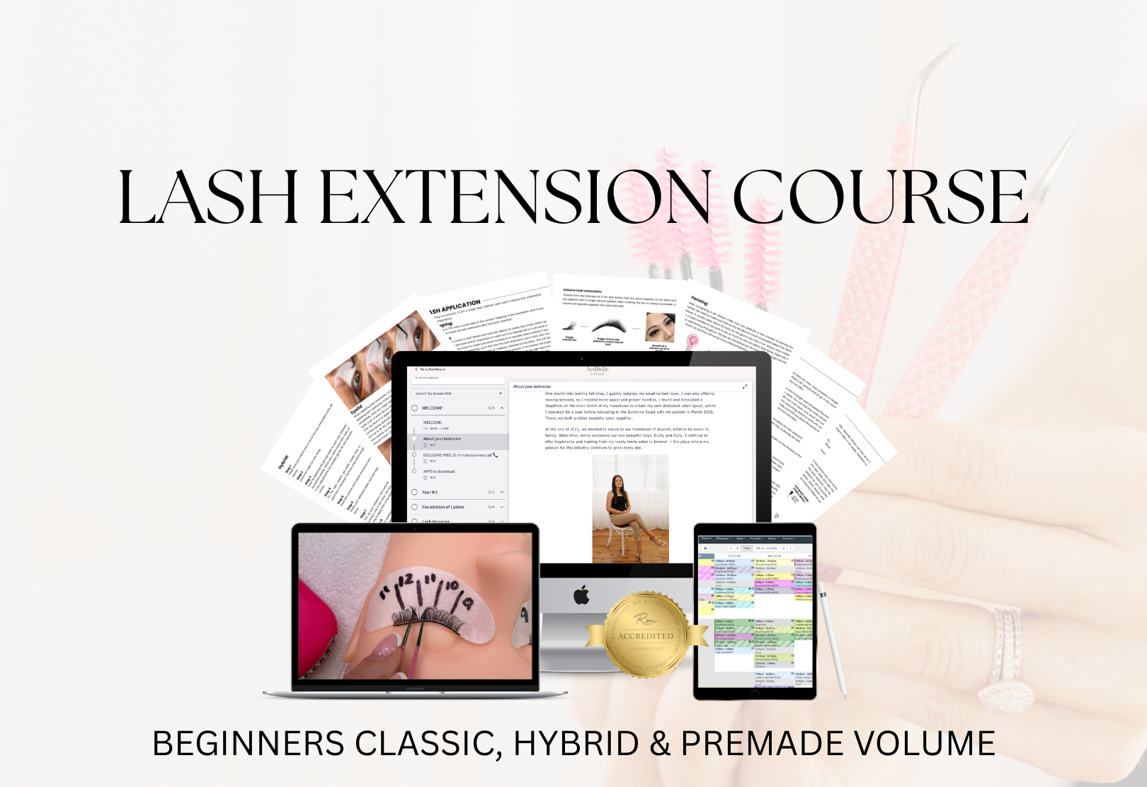 The Aesthetic Studio’s Classic, Hybrid & Pre-made Volume Lash Course